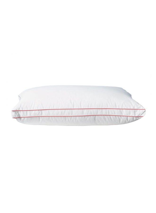 Rebounding Hotel Pillow With Cotton Cover Microfiber White 50 x 70centimeter