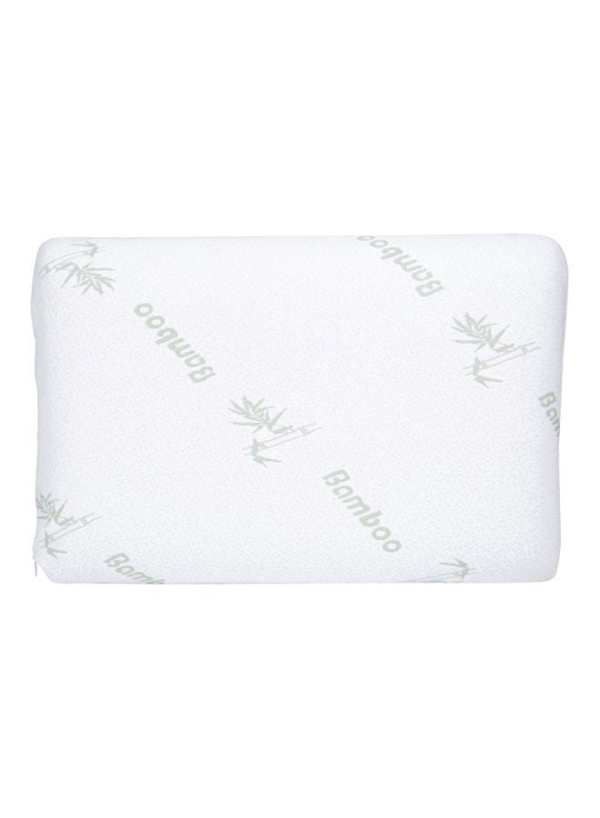 Relax Memory Foam Pillow Viscose White/Green 40x60centimeter