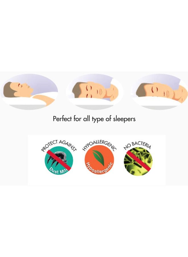 Relax Memory Foam Pillow Viscose White/Green 40x60cm