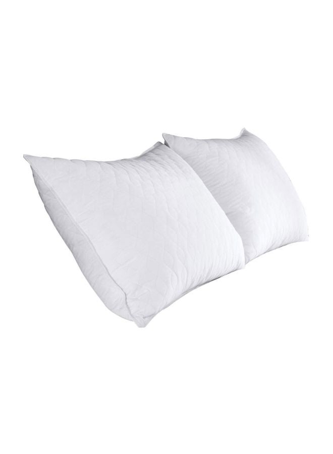 2-Piece Bed Pillow Set Polyester White King