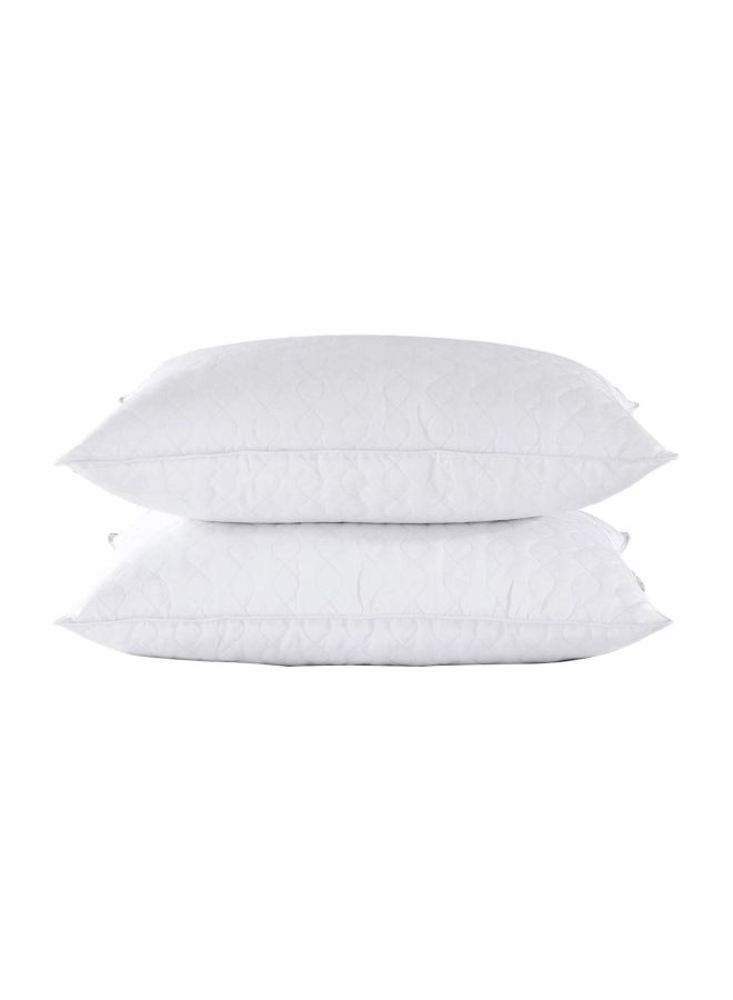 2-Piece Bed Pillow Set Polyester White King