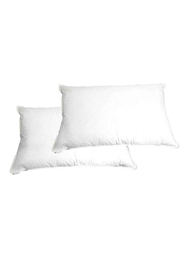 2-Piece Rectangular Pillow Set White 20x26inch