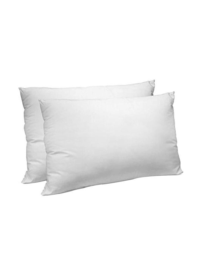 2-Piece Bed Pillow Set polyester White