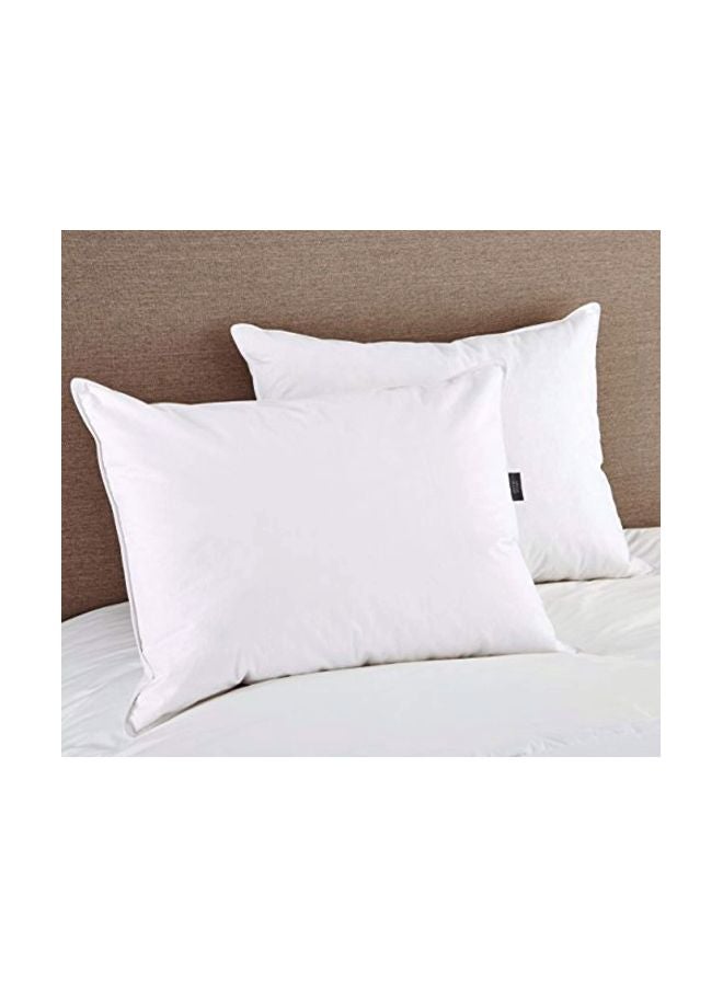 2-Piece Cotton Bed Pillows Set White Standard