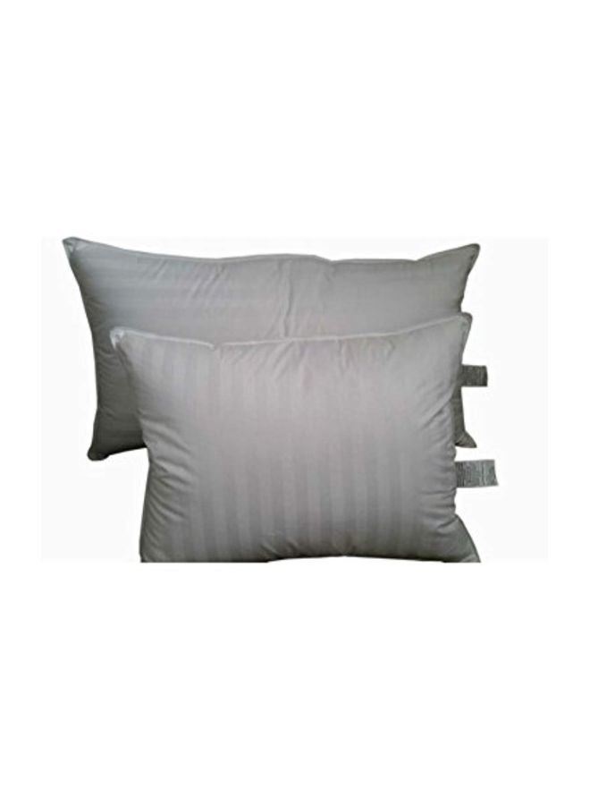 2-Piece Cotton Bed Pillows White Queen