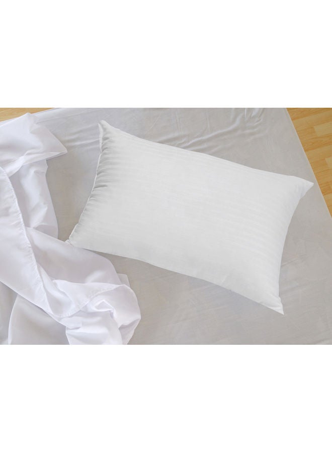 2-Piece Hotel Soft Pillow Set Polyester White 50x75cm