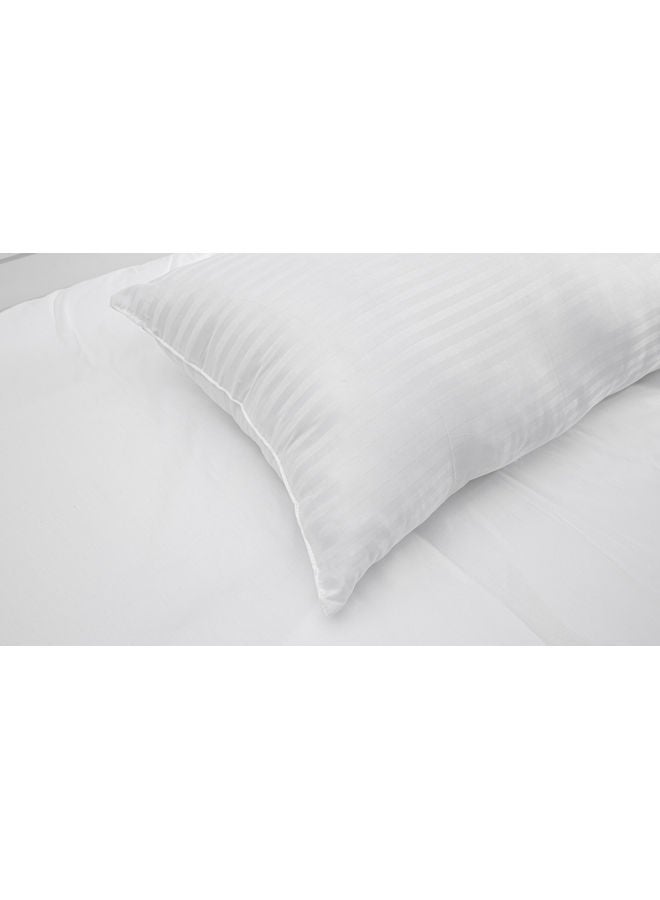 2-Piece Hotel Soft Pillow Set Polyester White 50x75cm