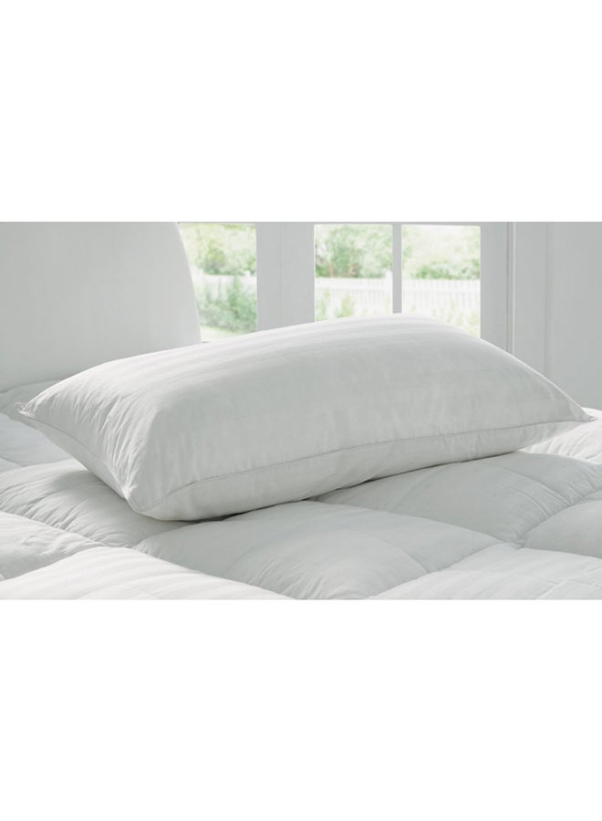 2-Piece Hotel Soft Pillow Set Polyester White 50x75cm