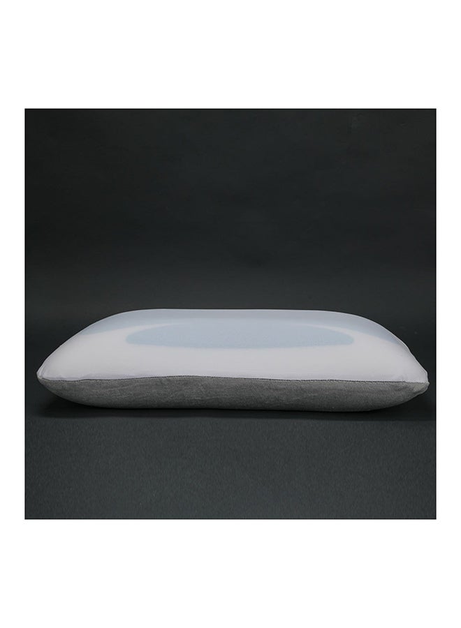 Gel Shoulder Pillow Hypoallergenic Side And Back Sleeping Pillows For Neck And Shoulder Support Polyester White 60x40x14cm