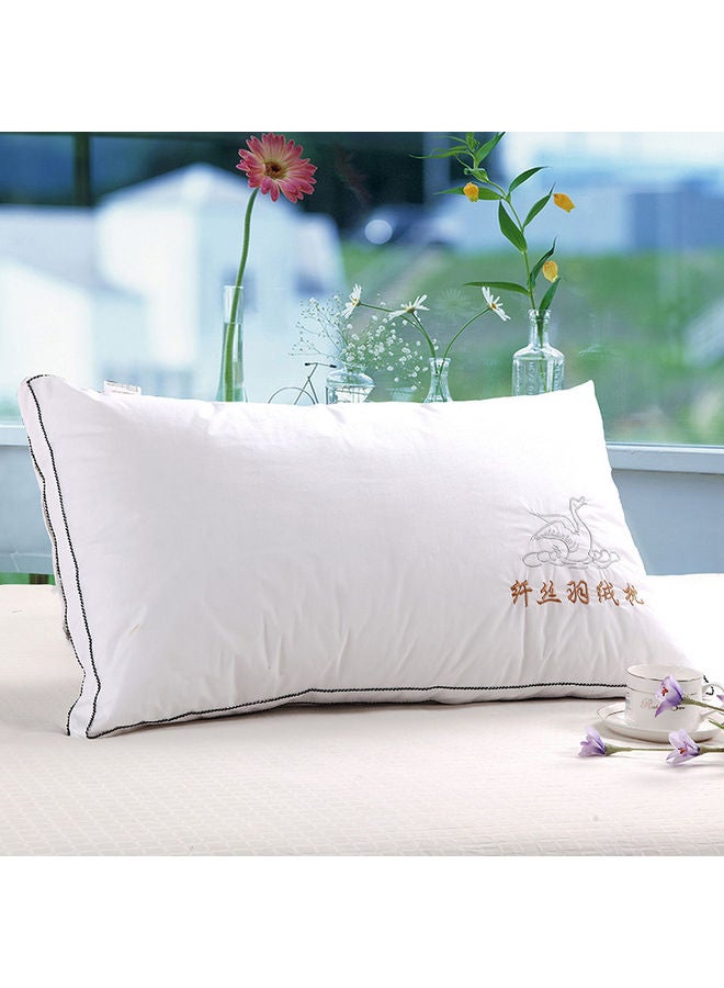 2-Piece Slowly Rebounding Memory Hotel Pillow Microfiber White 50x70cm