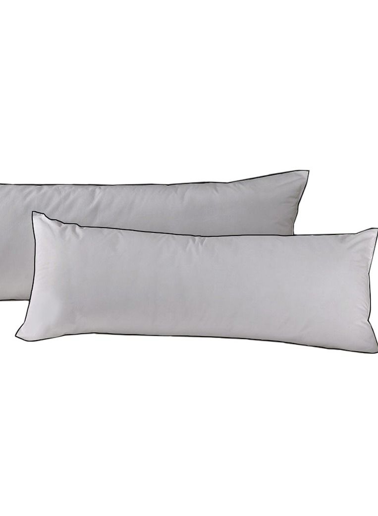 2-Piece Long Body Pillow With Black Cord