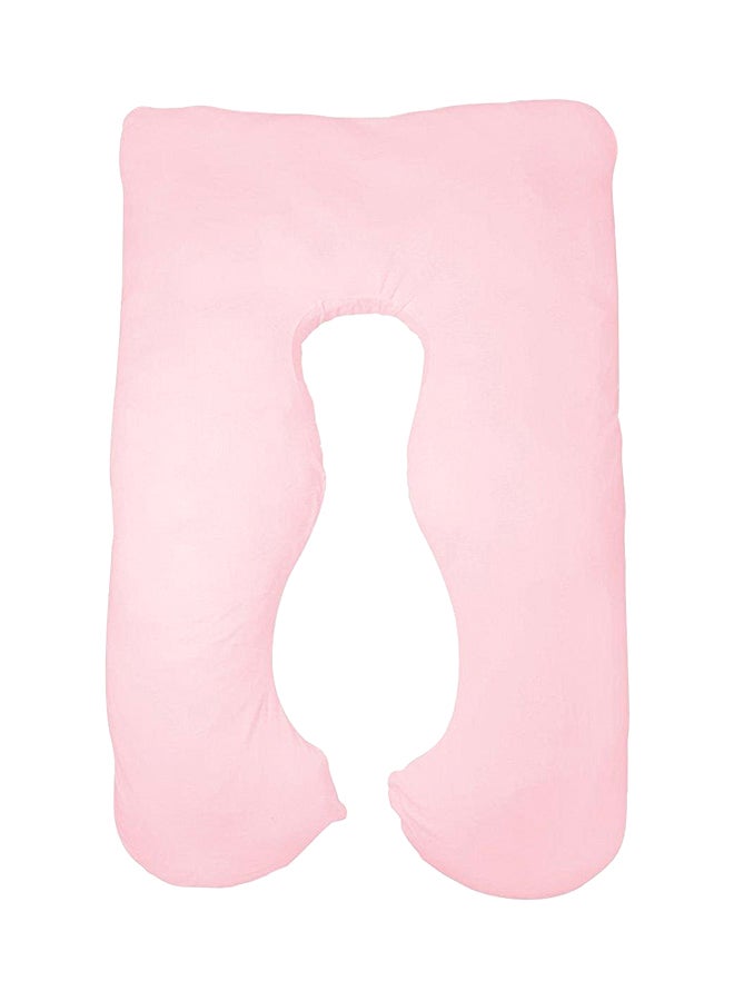 U-Shaped Maternity Pillow cotton Pink 80x130cm