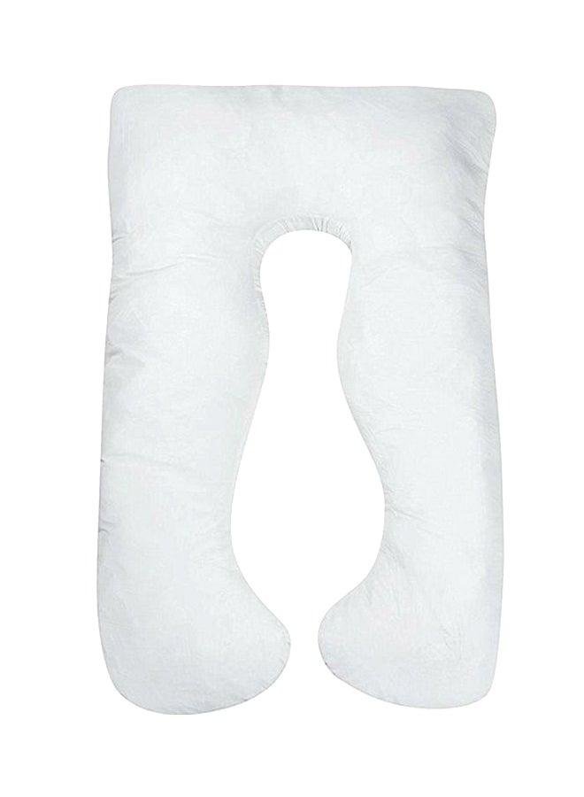U-Shaped Maternity Pillow Cotton White 80x100cm
