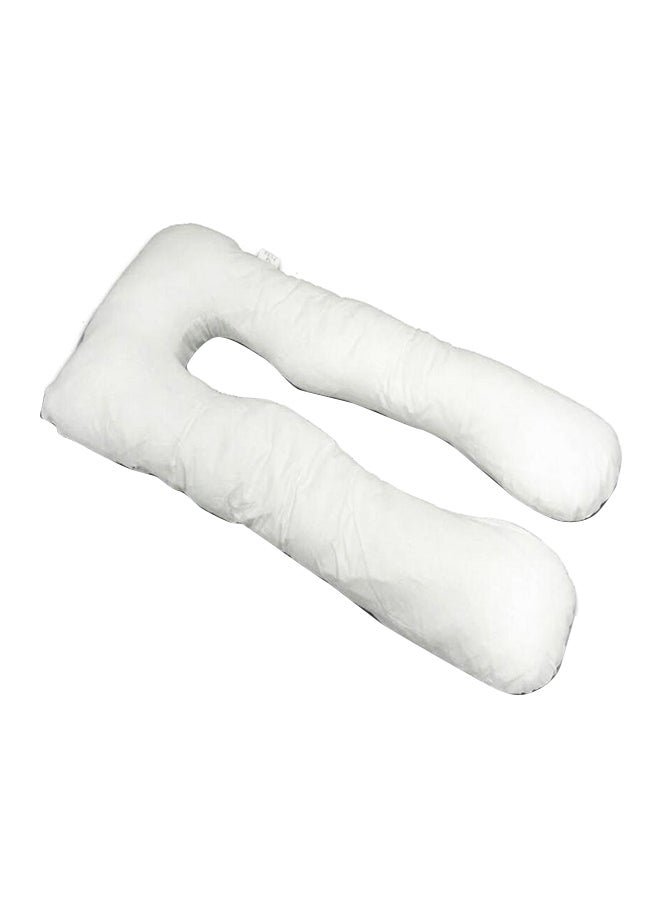 Sleeping Support Pillow For Pregnant U Shape Supple Maternity Pillow White 110x60centimeter