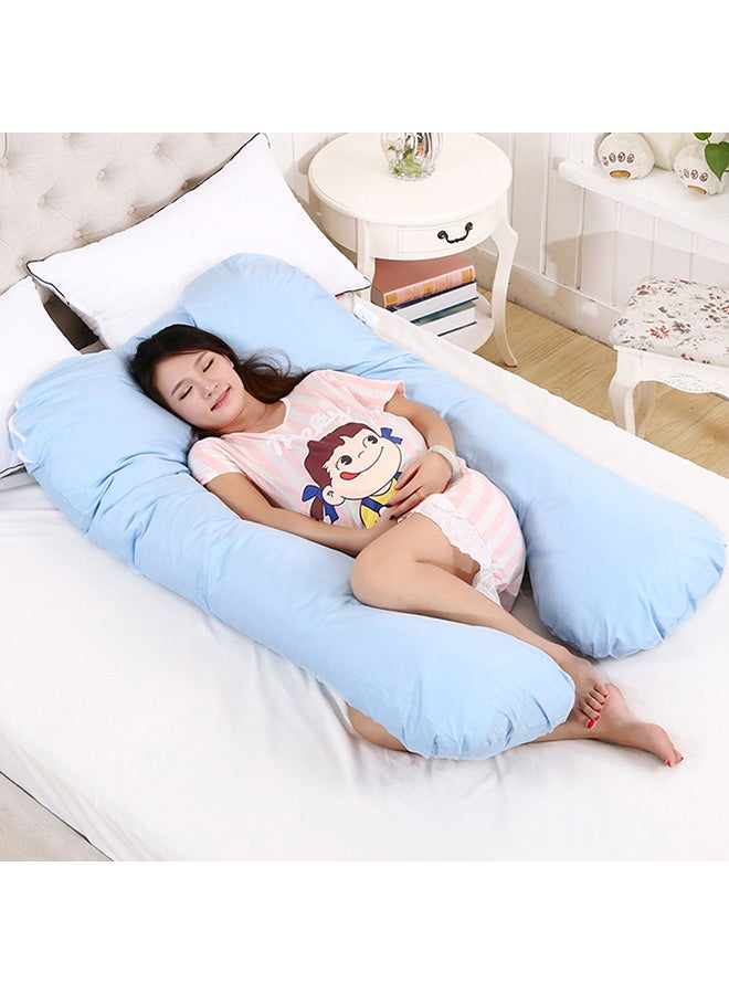 Detachable Maternity Pillow Cotton Sky Blue 80x140cm