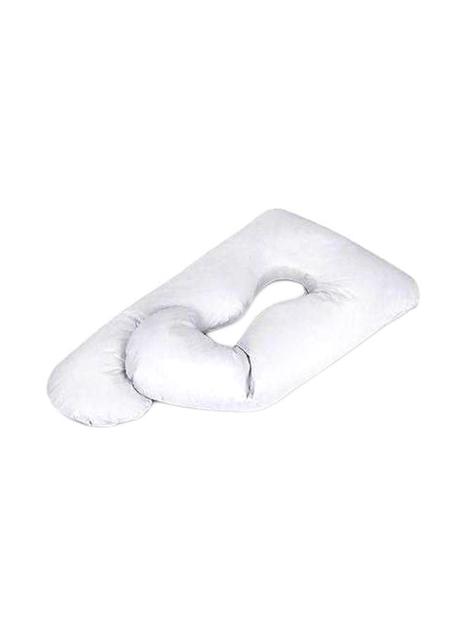 U Shaped Nursing Pillow Polyester White 140x80centimeter