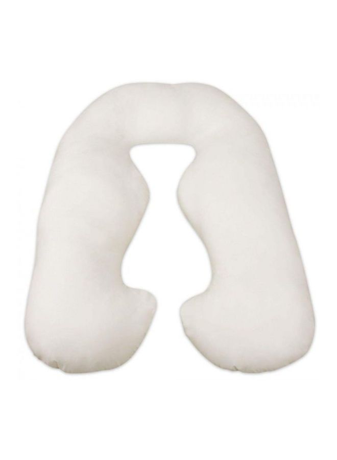 U Shape Pillow Cotton White 120x80cm