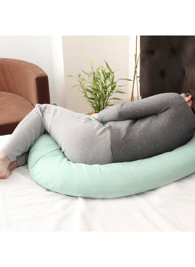 Comfortable Maternity Pillow Cotton green 275x50cm