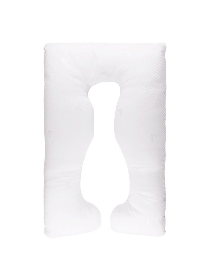 U-Shaped Full Body Pregnancy Pillow Cotton white 100x25x152cm