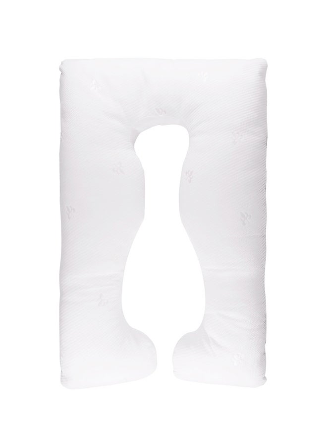 U-Shaped Full Body Pregnancy Pillow Cotton white 100x25x152cm