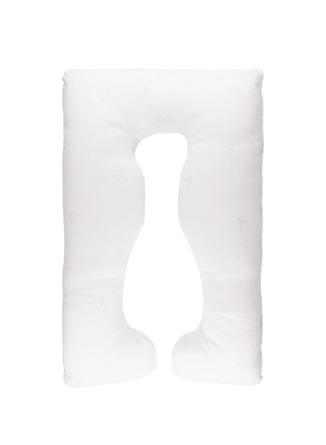 U-Shaped Full Body Pregnancy Pillow Cotton white 100x25x152cm