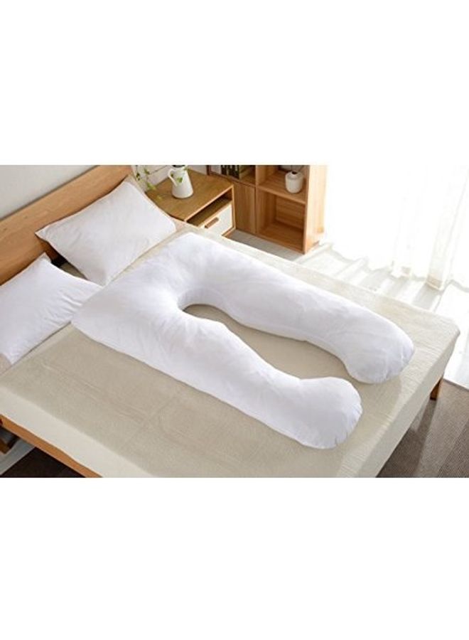 Comfort Pregnancy Support Pillow Cotton White 130 x 70cm