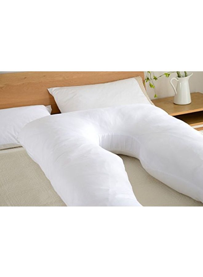 Comfort Pregnancy Support Pillow Cotton White 130 x 70cm