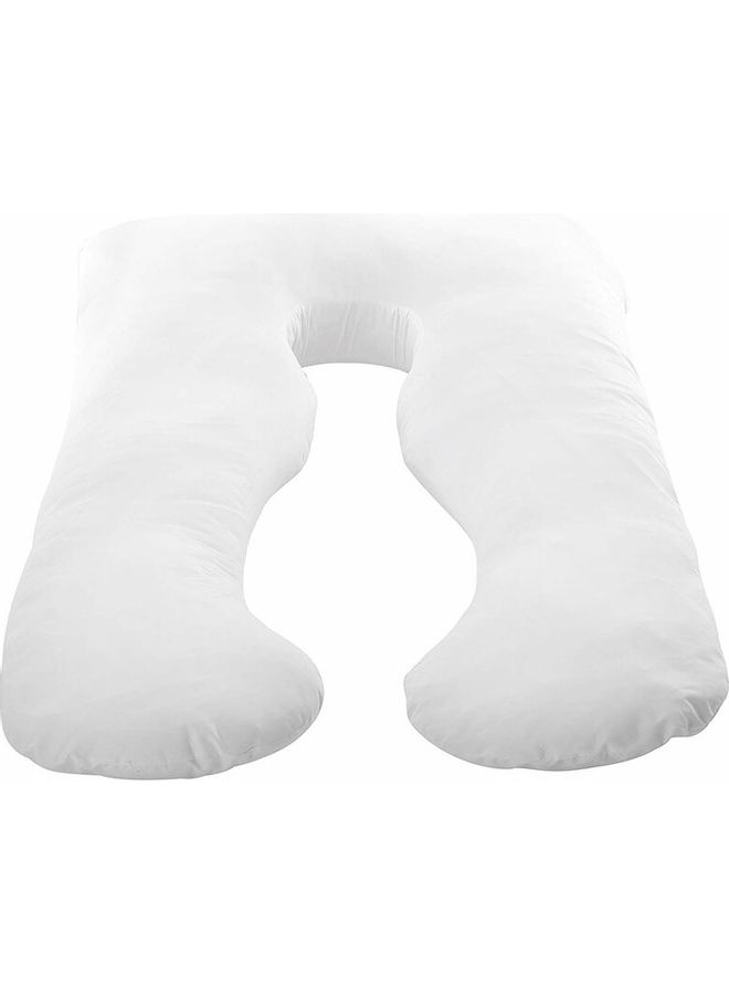 U Shaped Pregnancy Pillow Cotton White 130X70cm