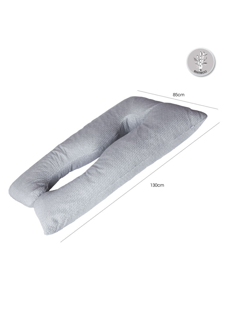 Bamboo U Shaped Pillow - Grey