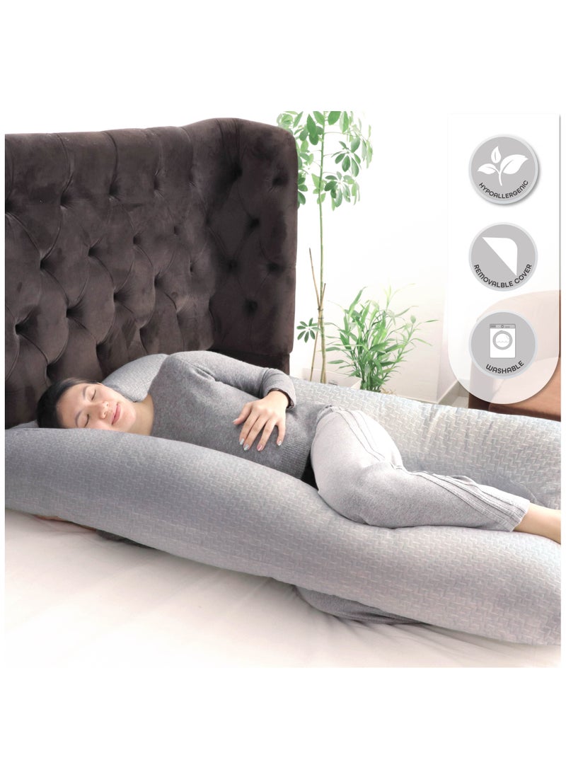 Bamboo U Shaped Pillow - Grey