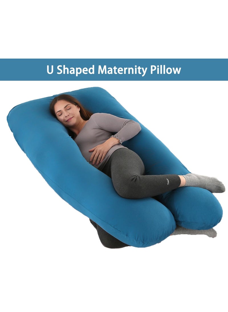 Pregnancy Pillows Cotton U Shaped Body Pillow for Sleeping, Comfortable Cooling Maternity Pillow for Pregnant Women Support Body Pain Relief Pillow
