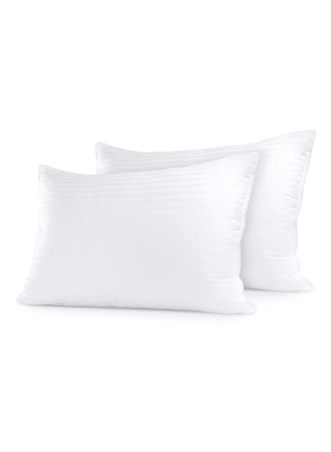 2-Pack Luxurious Hotel Quality Pillow Set Combination White Queen