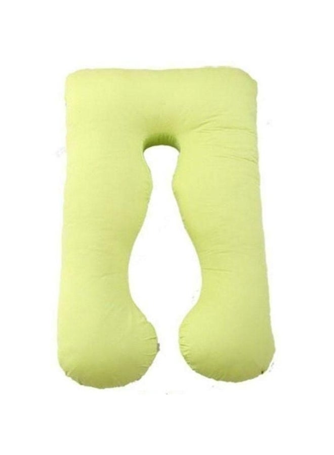 U Shaped Full Body Pillow cotton Green 120x80cm