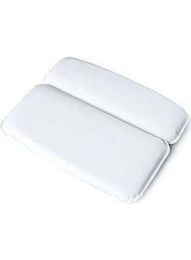 Portable Comfort Bath Pillow With Suction Cups Spa Bathtub Pillow Massage Bath Neck Pillow Cushion Bathroom Accessories Polyester White
