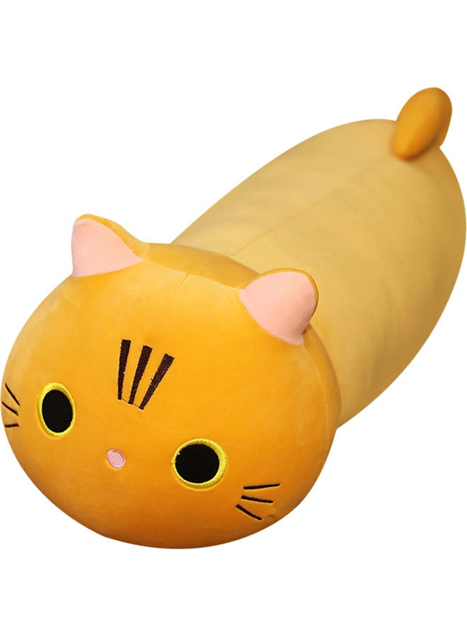 Cute Cat Shaped Soft Plush Hugging Sofa Pillow cotton Orange 40.00x4.00x22.00cm