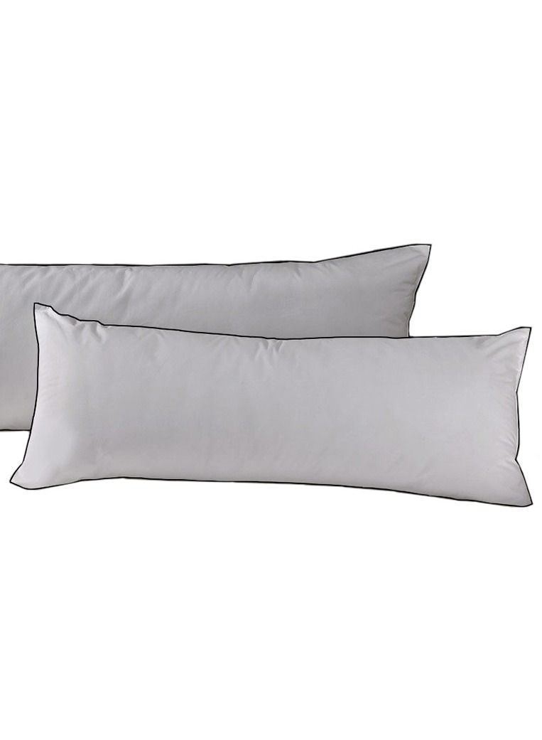 COMFY LONG BODY PILLOW WHITE WITH BLACK CORD