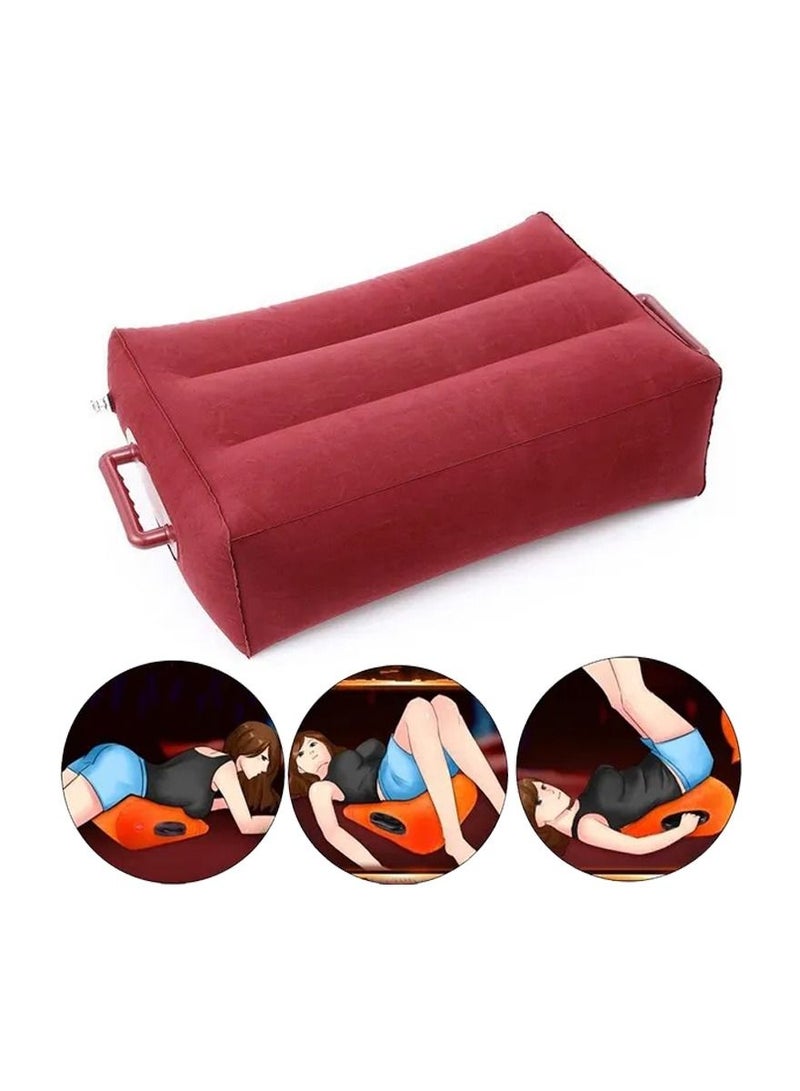 1-Piece Magic Inflatable Body Support Pillow Cushion for Adult Game Toys Couples Furniture Portable Small Sofa,Colour Red