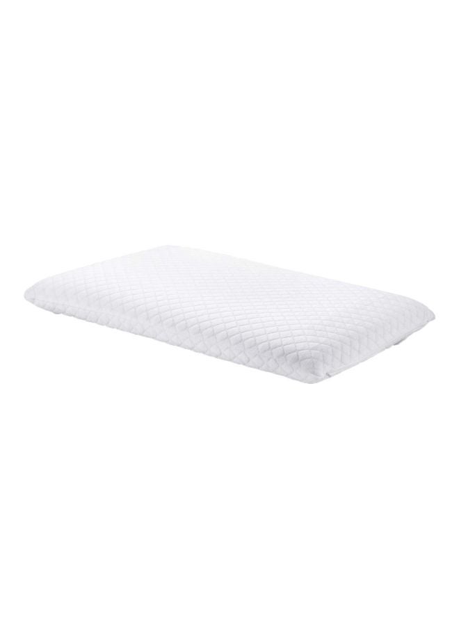 Memory Foam Pillow White 71.1x7.6x40.6centimeter
