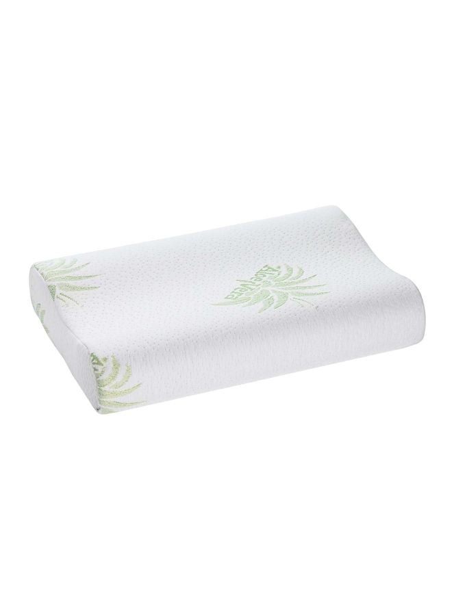 Contour Memory Foam Pillow White/Green 21.5x13inch