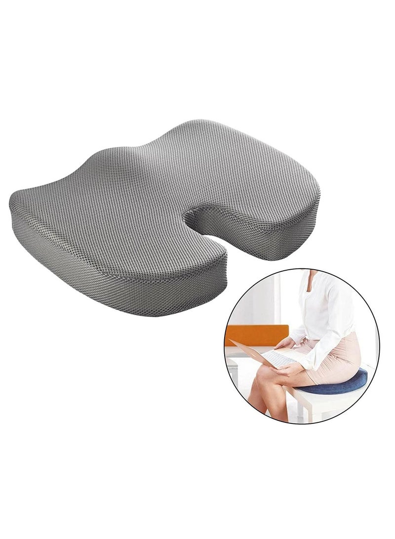 Orthopedics Hemorrhoids Seat Cushion Memory Foam Rebound Cushion Office Pillow Grey