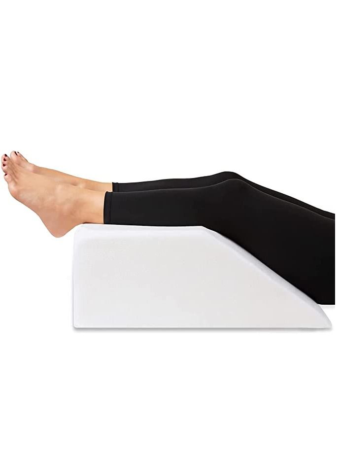 Leg Elevation Memory Foam with Removeable, Washable Cover - Elevated Pillows for Sleeping, Blood Cir