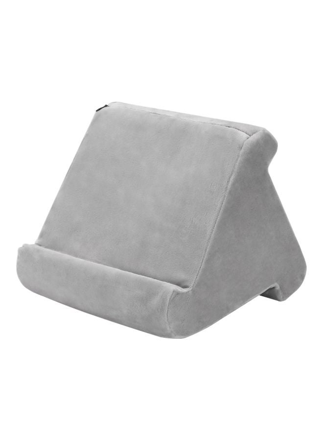 Soft Pillow Lap Stand And Multi-Angle Support for iPads, Tablets, E-Book Reader, Smartphones, Books Foam Grey 27cm