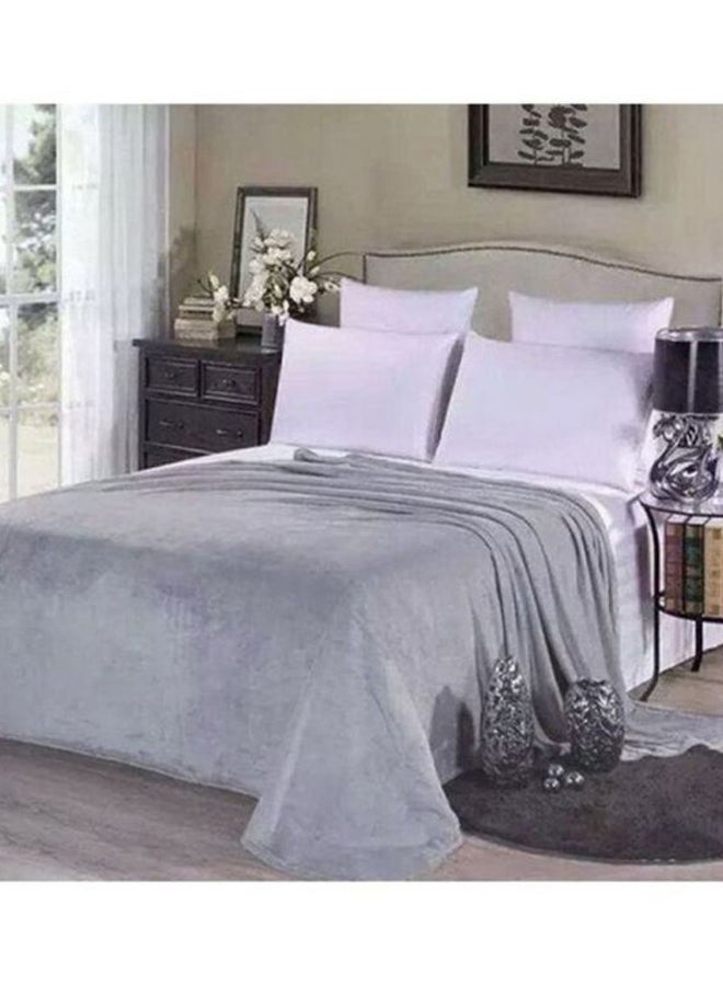 Soft Fashionable Coral Blanket flannel Grey 40x190x30cm