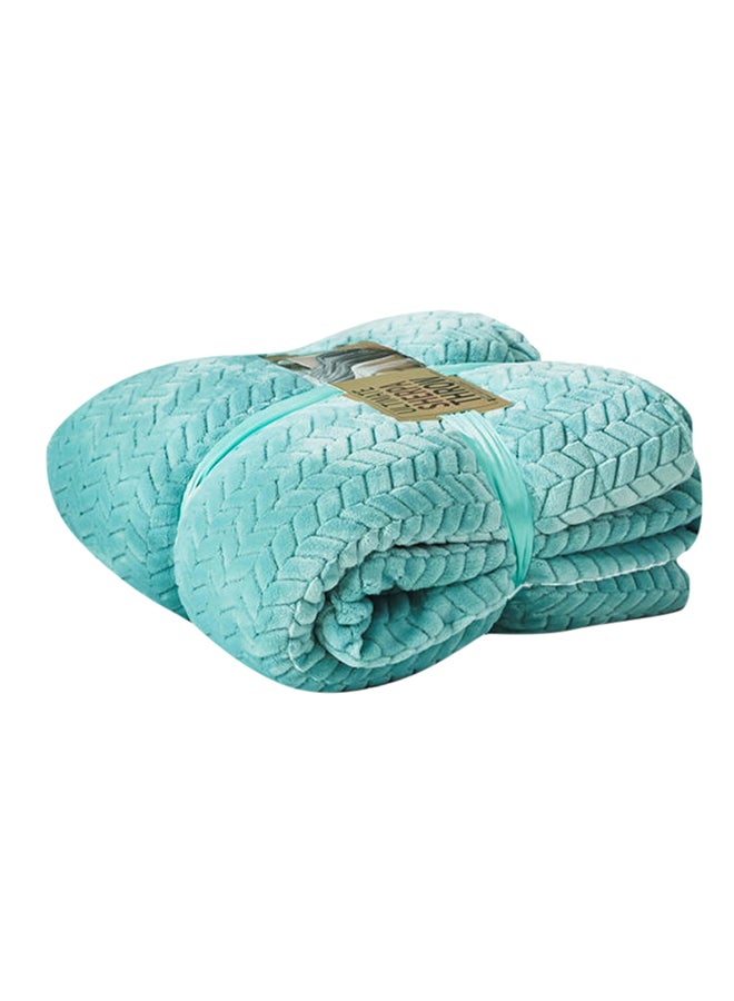 Double-Layer Thick Warm Sleeping Blanket Cotton Blue