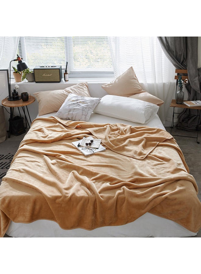 Cozy Soft Comfortable Blanket Cotton Yellow 200x230cm