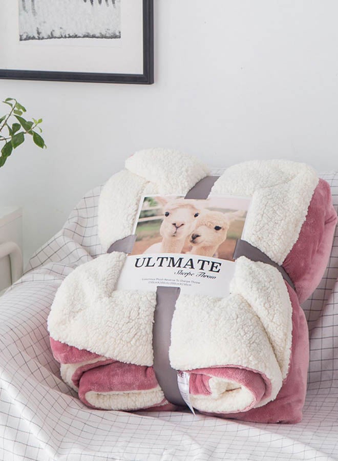 Soft Nordic Style Double-Side Bed Blanket Cotton Multicolour 150x200cm