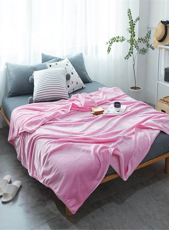 Soft Comfortable Bed Blanket cotton Pink 150x200cm