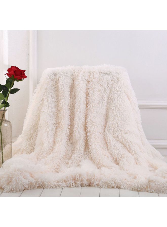 Exquisite Double Woolen Plush Blanket Polyester Pink
