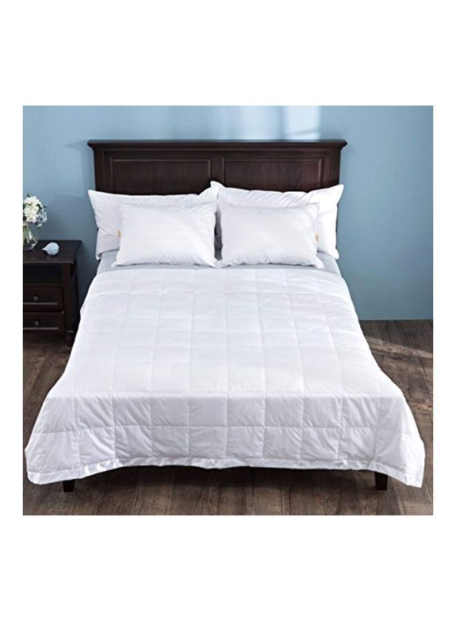 Cotton Throw Bed Blanket Cotton White 220x200cm