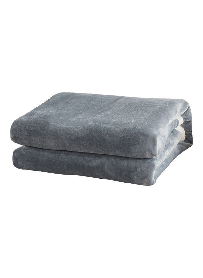 Double Sided Flannel Blanket Combination Grey 100x120cm